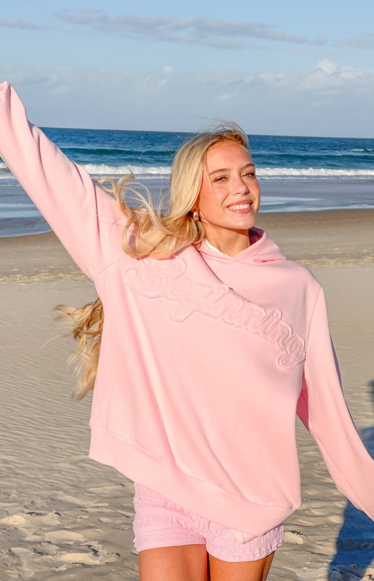Presley Pink Polka Dot Hoodie view 4